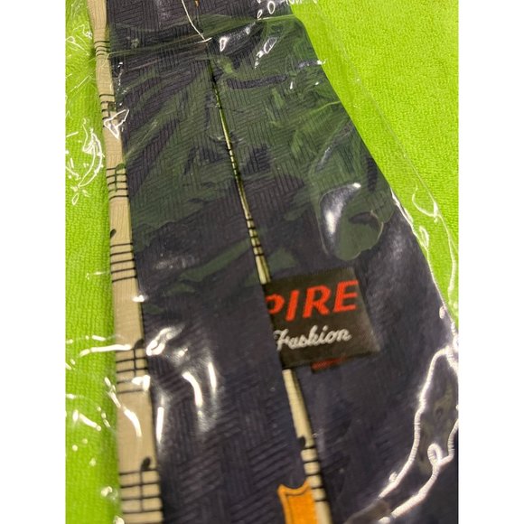 OLLIERV Empire High Fashion Jazz Musicians Tie Cello Keyboard Musical Score NWOT - Picture 6 of 7